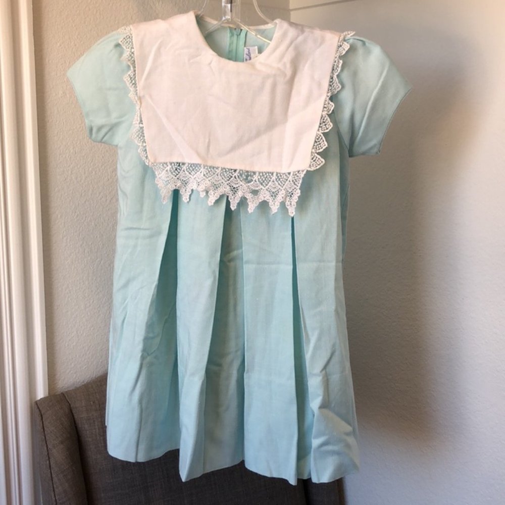 Vintage 80s blue Jayne Copeland linen dress spring summer